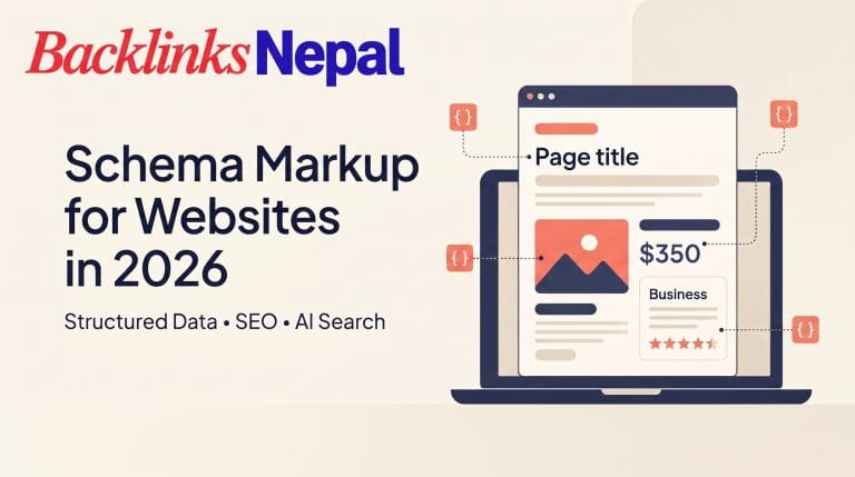 Schema markup and structured data illustration for websites in 2026